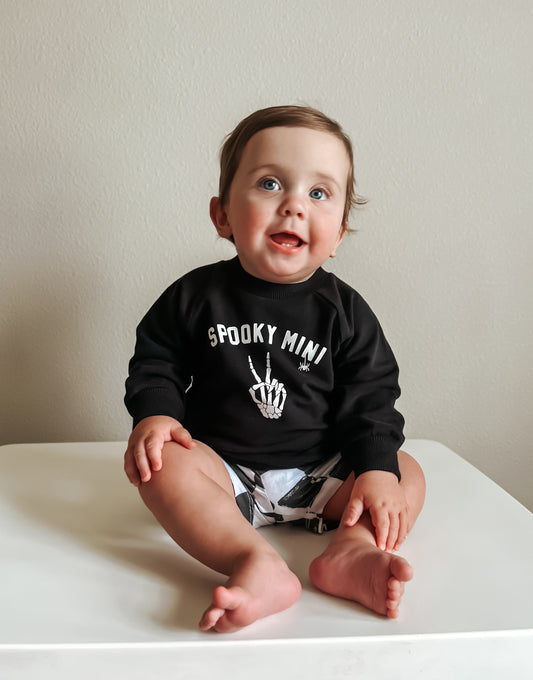 Spooky Mini Organic Cotton Crewneck Sweatshirt