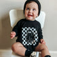 Checkered Ghost Bamboo Sweatshirt Romper