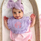 Custom Embroidered Ruffled Muslin Bib - more colors