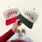 Merry Upside Down Embroidered Cap
