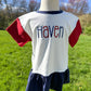 Custom Embroidered 4th of July Colorblock Peplum Set