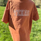 Custom Embroidered Burnt Orange Oversized Tee or T-Shirt Romper