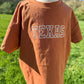 Custom Embroidered Burnt Orange Oversized Tee or T-Shirt Romper