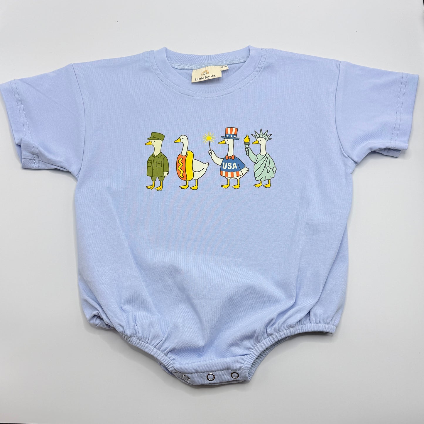 Patriotic Goose 4th of July Tee or Bubble Romper