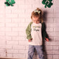 Custom Embroidered St. Patrick's Day Colorblock Tee