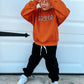 Custom Embroidered Orange Crewneck Sweatshirt or Romper