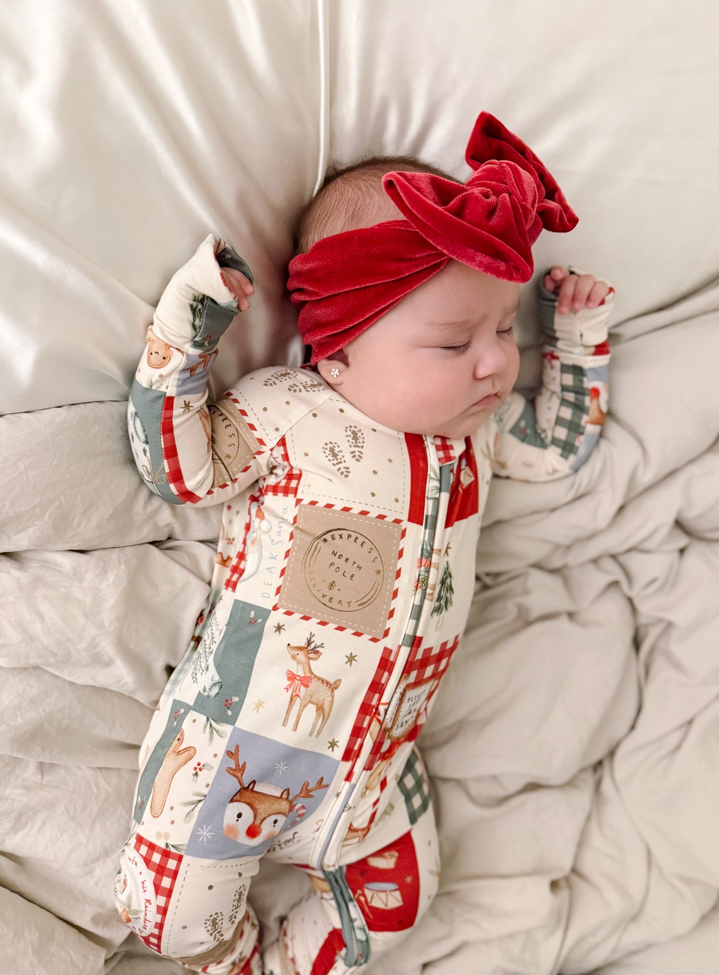 Christmas Patchwork Bamboo Pajamas - Zippy