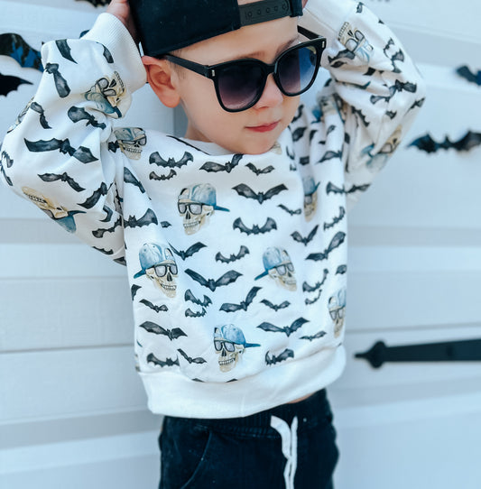 Spooky Bro – Strampler mit Bambus-Bubble-Motiv