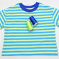 Blue Striped Organic Cotton Shorts Set - Optional Custom Embroidery