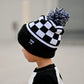 Black Check Beanie