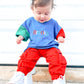 Back to School 90s Colorblock T-Shirt Romper or Oversized Tee - Grade Level Pennant