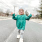 Bubs Signature Waffle Sleeve Crewneck - Pine