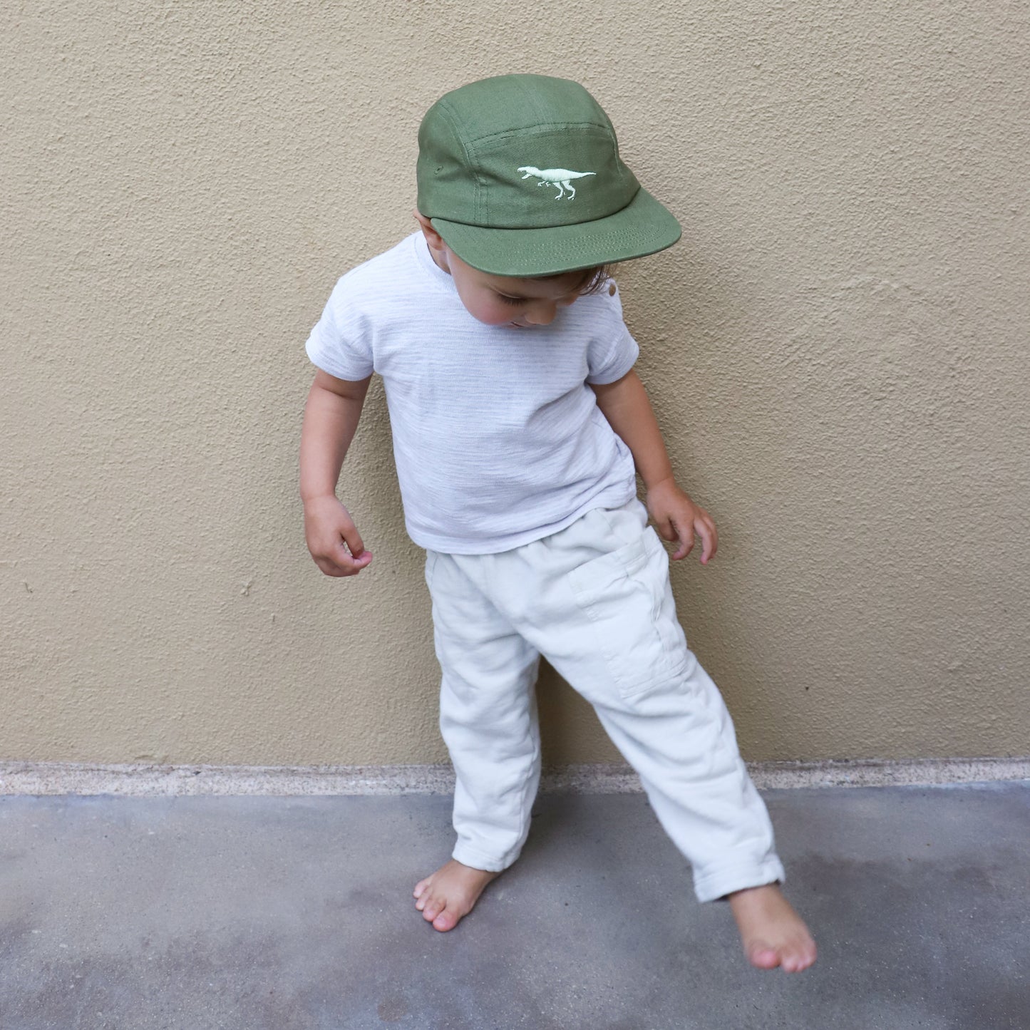 T-Rex Cotton Five-Panel Hat in Green