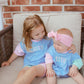 Custom Embroidered Baby Colorblock T-Shirt Romper
