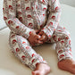 Vintage Santa Bamboo Christmas Pajamas - Zippy