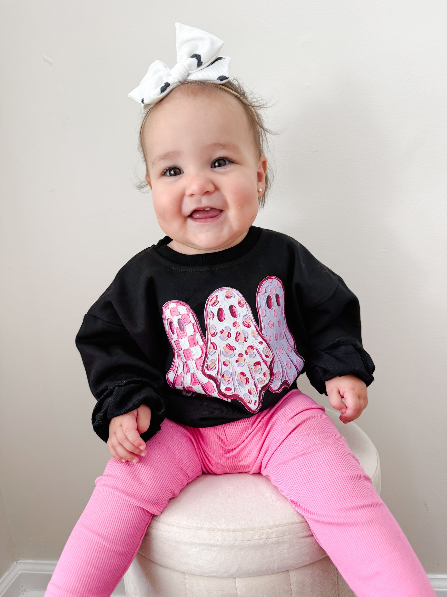 Girly Ghost Trio Graphic Sweatshirt, Tee or Bubble Romper