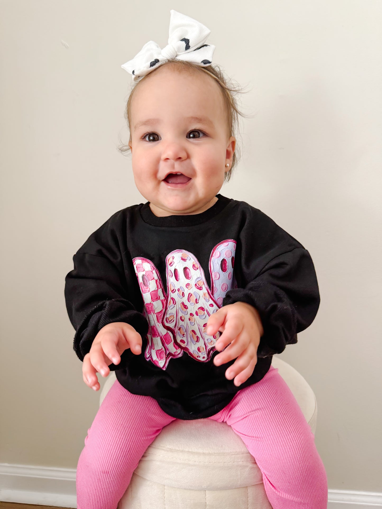 Girly Ghost Trio Graphic Sweatshirt, Tee or Bubble Romper