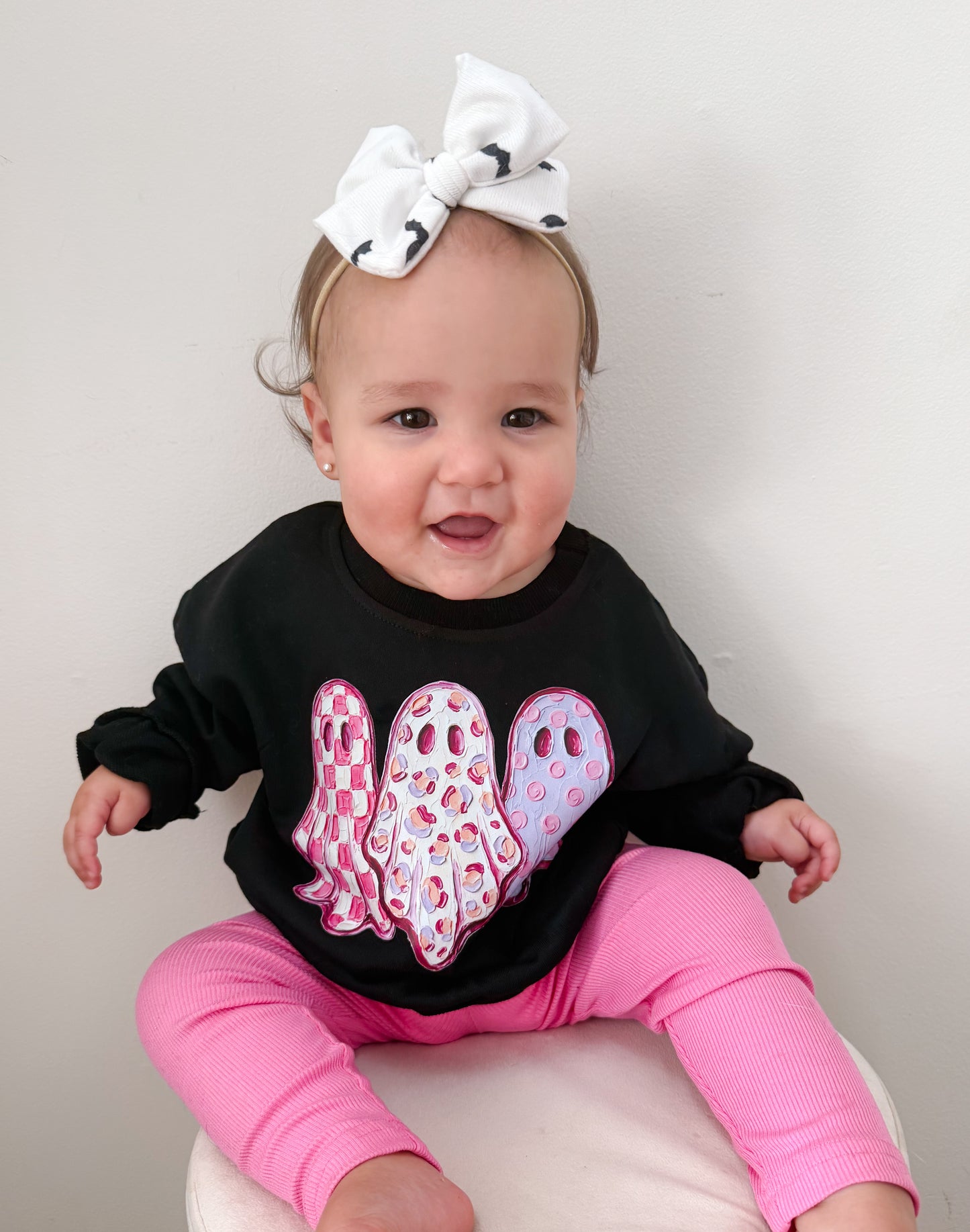 Girly Ghost Trio Graphic Sweatshirt, Tee or Bubble Romper