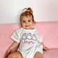 Custom Embroidered Organic Cotton Tee or T-Shirt Romper - Girly Ghost Trio