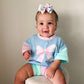Pink Bow Colorblock Tee & Bamboo Shorts Set
