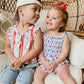 Smocked Red, White and Bows Bamboo Bubble Romper
