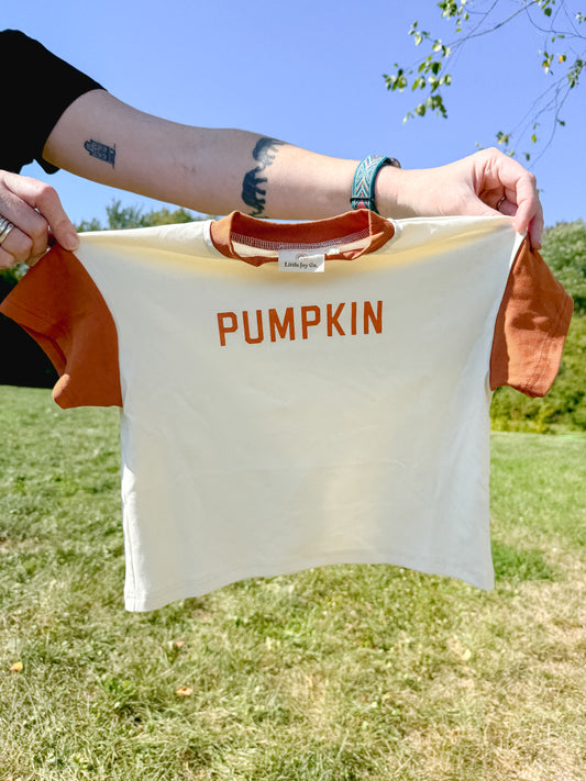Colorblock Pumpkin Oversized Tee or T-Shirt Romper