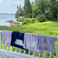 Strandponcho mit individueller Stickerei und Waffelmuster