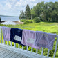 Strandponcho mit individueller Stickerei und Waffelmuster