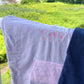 Strandponcho mit individueller Stickerei und Waffelmuster