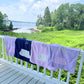 Strandponcho mit individueller Stickerei und Waffelmuster