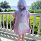 Strandponcho mit individueller Stickerei und Waffelmuster