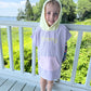 Strandponcho mit individueller Stickerei und Waffelmuster