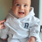 Custom Embroidered Organic Cotton Hooded Jogger Set - Heathered Gray