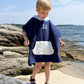 Strandponcho mit individueller Stickerei und Waffelmuster