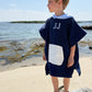 Strandponcho mit individueller Stickerei und Waffelmuster