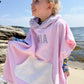 Strandponcho mit individueller Stickerei und Waffelmuster