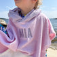 Strandponcho mit individueller Stickerei und Waffelmuster