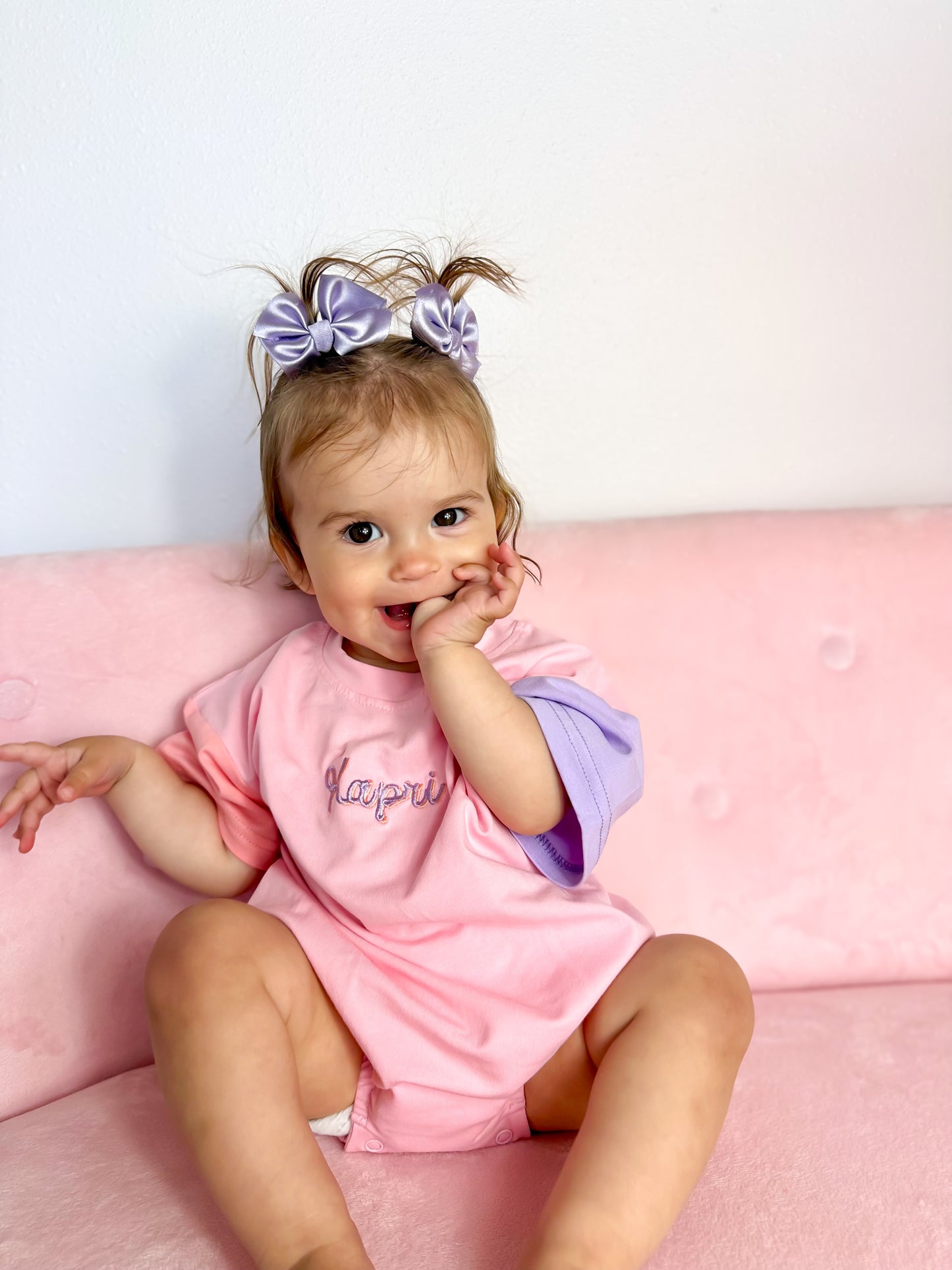 Blank Organic Cotton Colorblock T-Shirt Romper