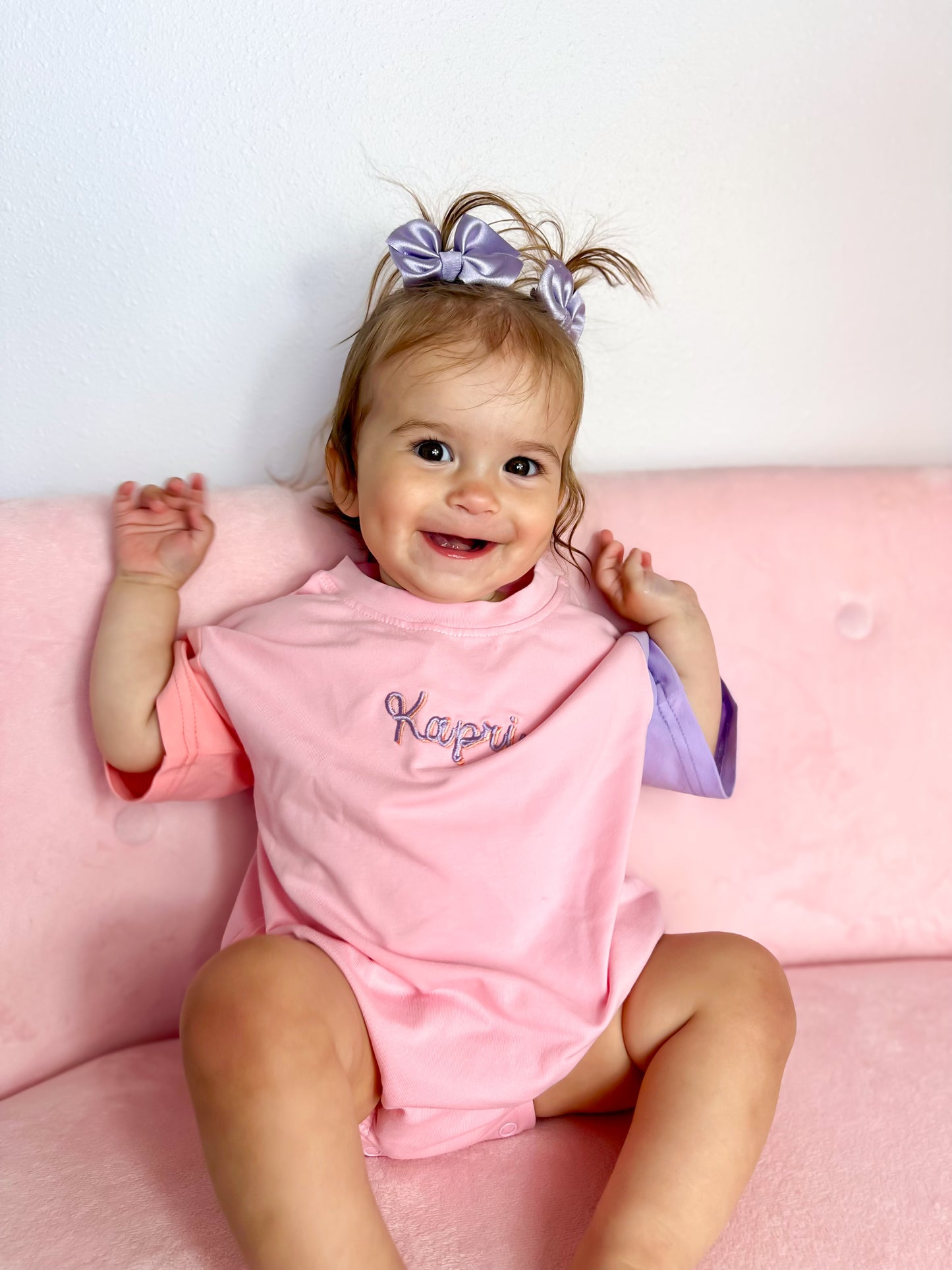 Blank Organic Cotton Colorblock T-Shirt Romper