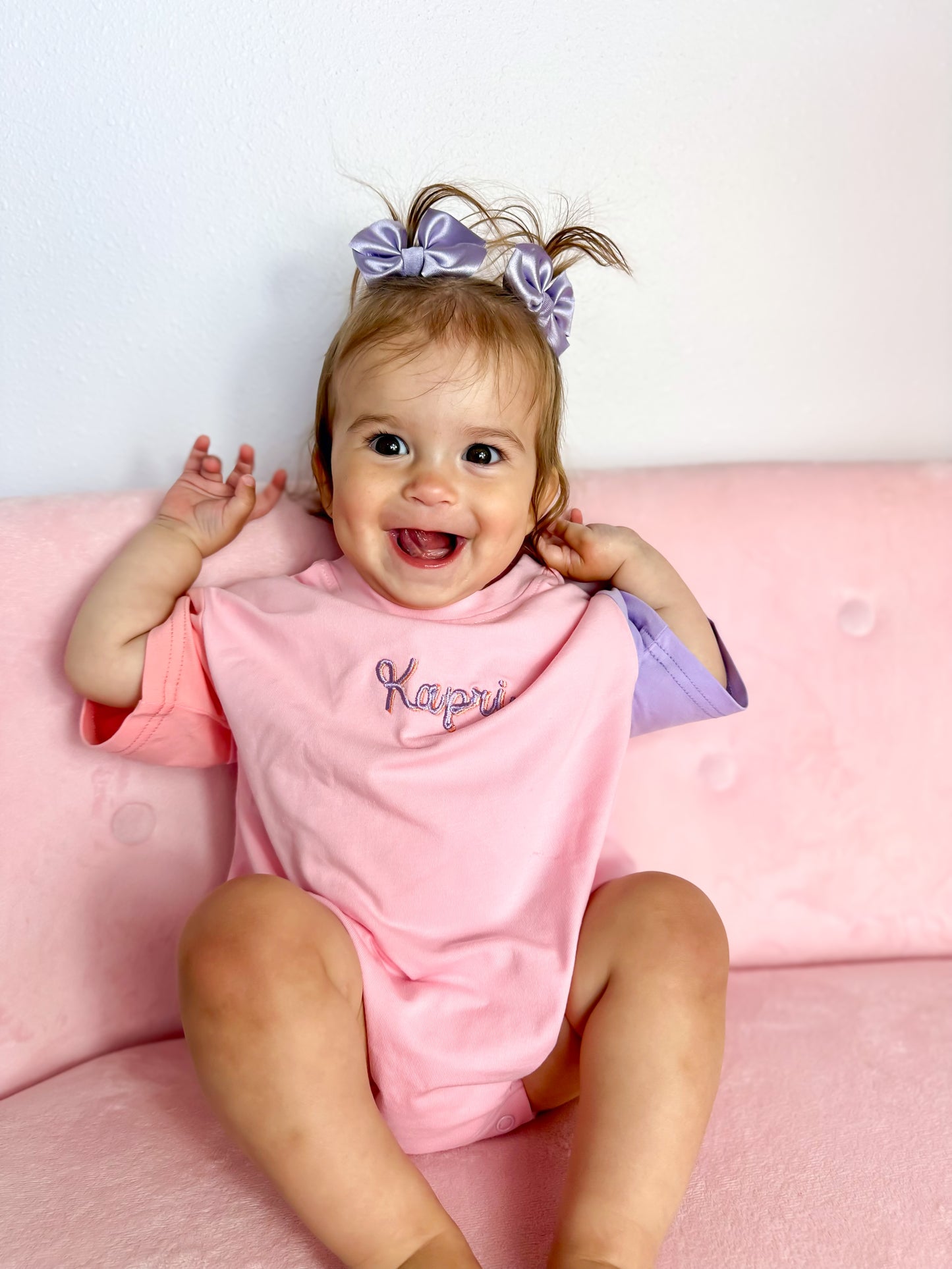 Blank Organic Cotton Colorblock T-Shirt Romper