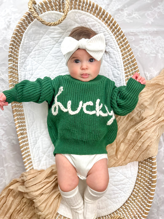 Lucky Hand Embroidered Sweater