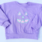 Pastel Gingham Jack-o-Lantern Crewneck Sweatshirt or Romper