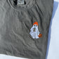 Adult Embroidered Iced Coffee Ghost Comfort Colors Tee - more colors