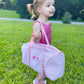Custom Embroidered Seersucker Toddler Duffle Bag - Pink
