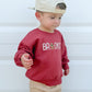 Custom Embroidered Gingerbread Christmas Sweatshirt or Romper