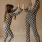 Bamboo Two Piece Pajamas | Black Checkerboard