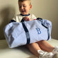 Custom Embroidered Seersucker Toddler Duffle Bag - Navy