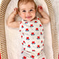 Red White & Blue Tulip Ribbed Bamboo 2pc Tank Set