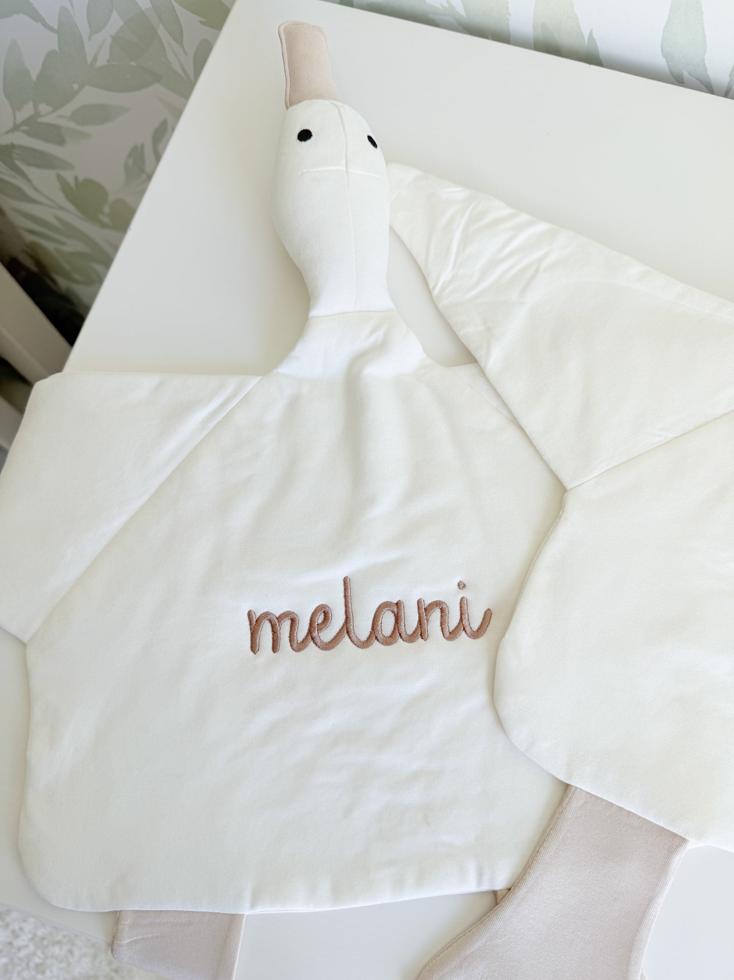 Custom Embroidered Modal Goose Lovey