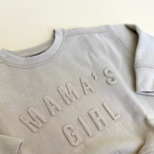 Mama's Girl Signature Acid Wash Crewneck - Oatmeal
